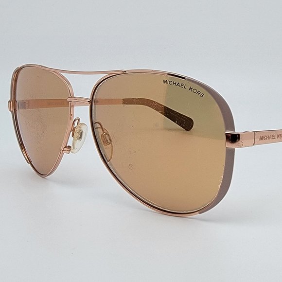*SOLD* Michael Kors MK5004 Chelsea 1017R1 Gold Frame Gold Mirror Lens Sunglasses - Picture 1 of 12